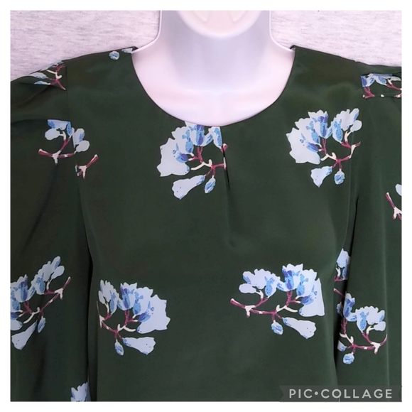 Maje Lukoise Floral Pleated Shoulder Blouse - Picture 7 of 16